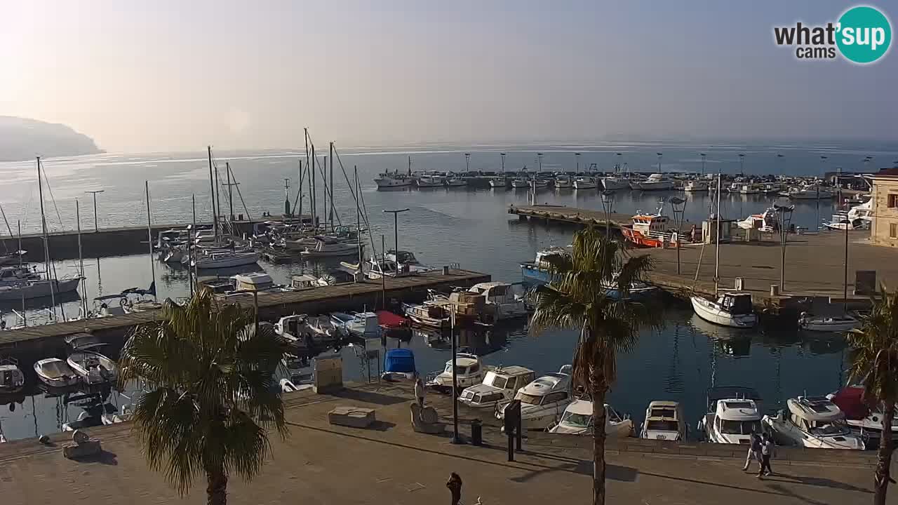 Spletna kamera Koper – Panorama na marino in promenado s Hotela Grand Koper