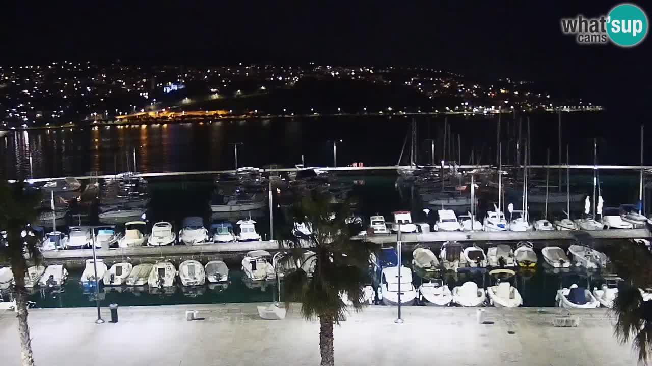 Webcam Koper – Panorama of the marina and promenade from the Grand Hotel Koper