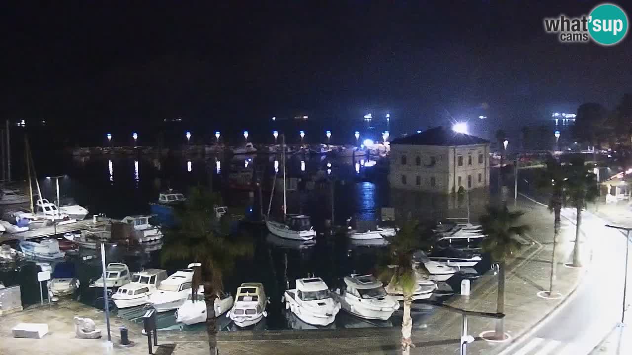 Webcam Koper – Panorama of the marina and promenade from the Grand Hotel Koper