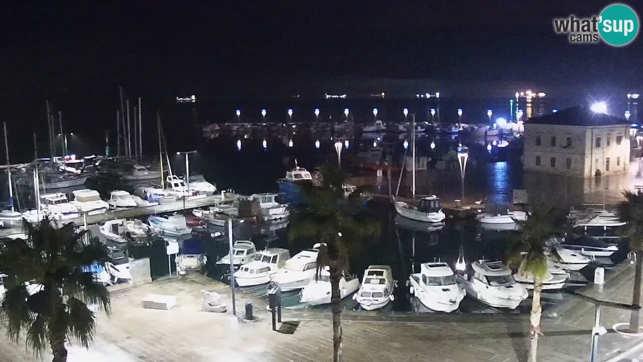 Webcam Capodistria – marina e lungo mare dall’Hotel Grand Koper
