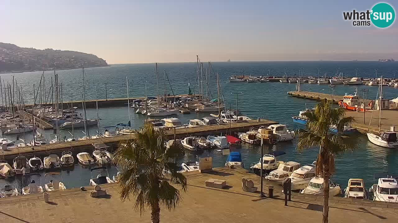 Camera en vivo Koper – puerto deportivo y paseo marítimo desde el Hotel Grand Koper