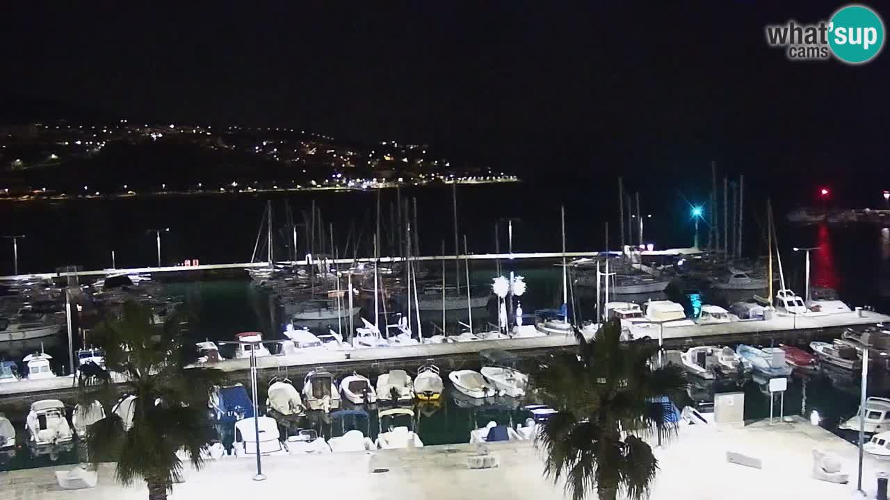 Camera en vivo Koper – puerto deportivo y paseo marítimo desde el Hotel Grand Koper