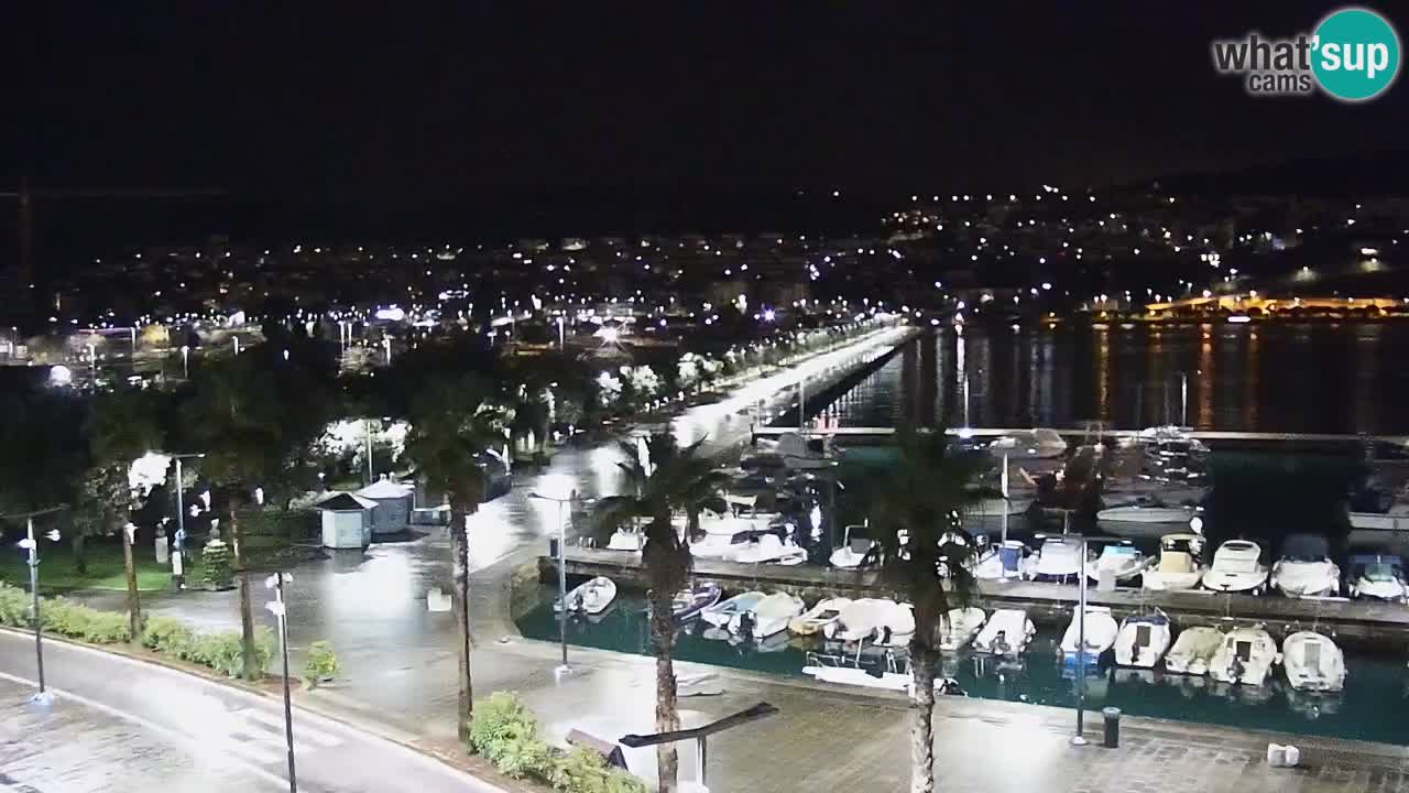 Webcam Koper – Panorama of the marina and promenade from the Grand Hotel Koper