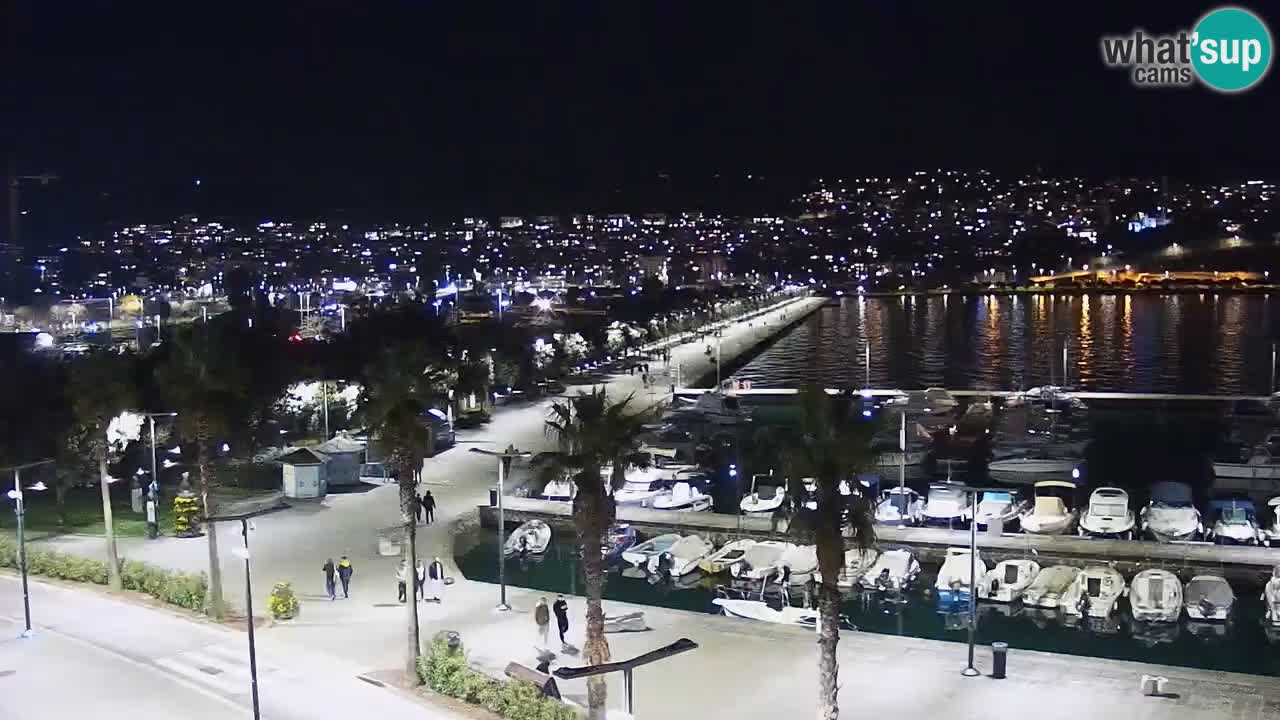 Webcam Koper – Panorama de la marina et de la promenade depuis le Grand Hotel Koper