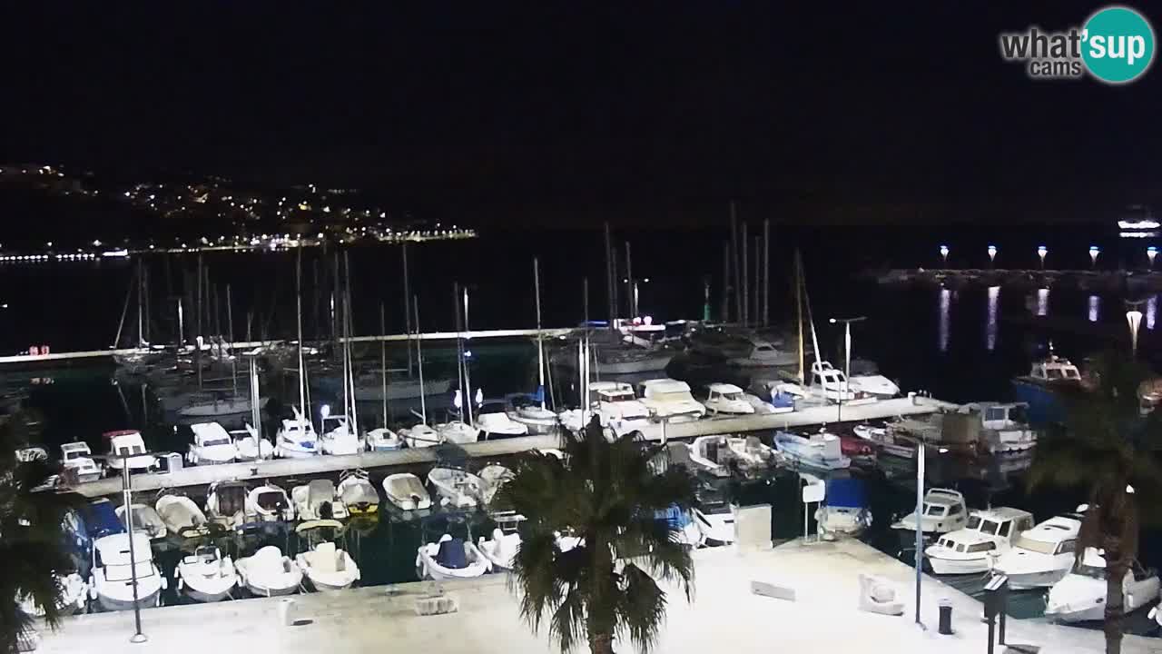Webcam Koper – Panorama de la marina et de la promenade depuis le Grand Hotel Koper