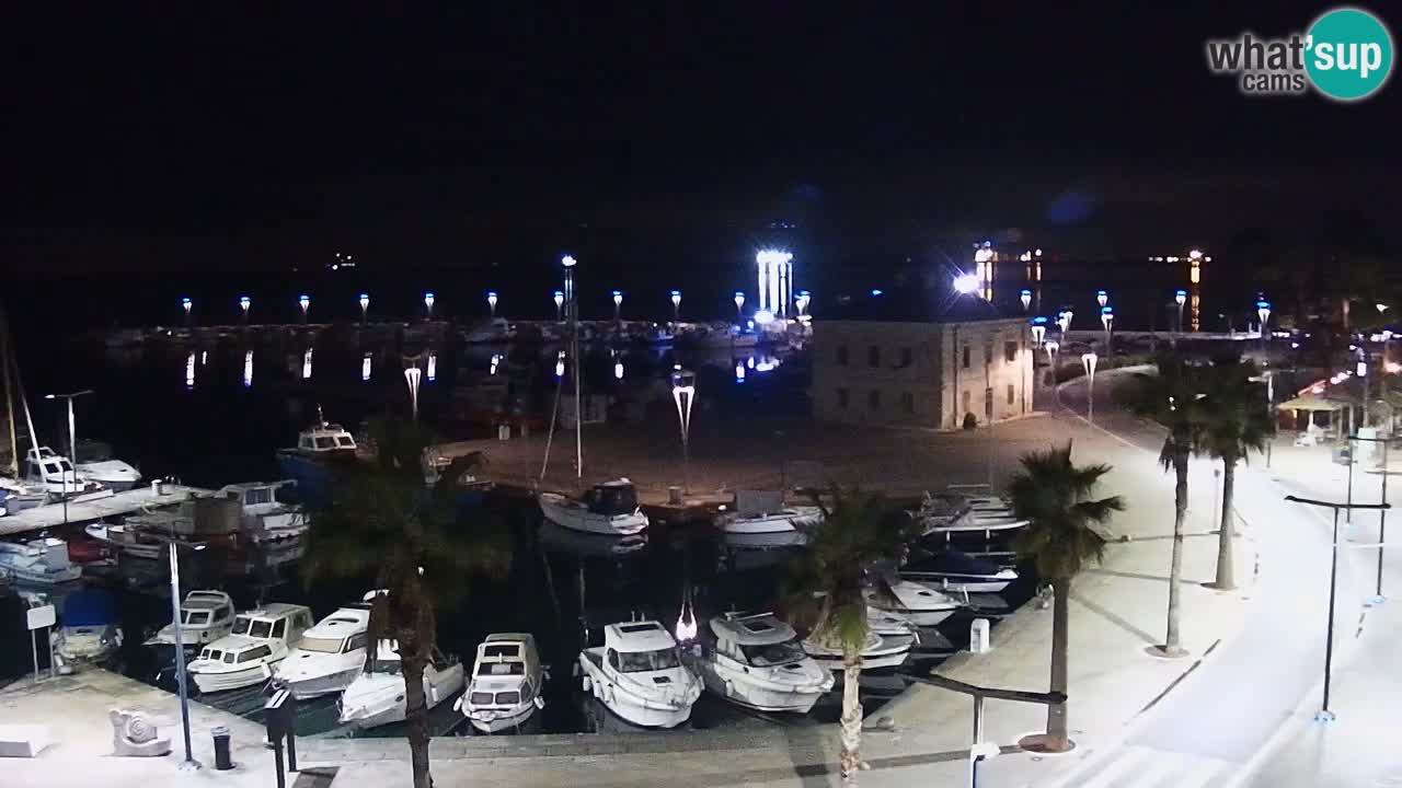 Webcam Koper – Panorama de la marina et de la promenade depuis le Grand Hotel Koper