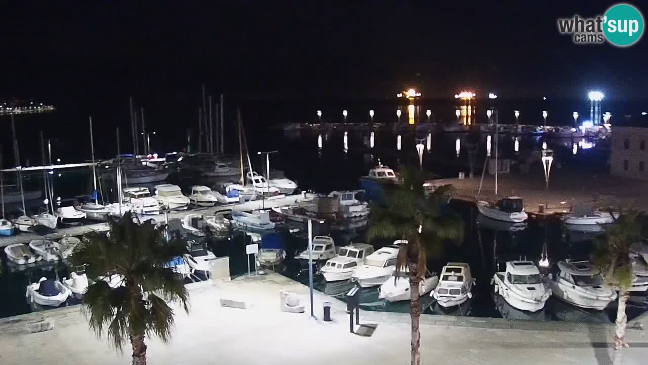 Webcam Koper – Panorama of the marina and promenade from the Grand Hotel Koper