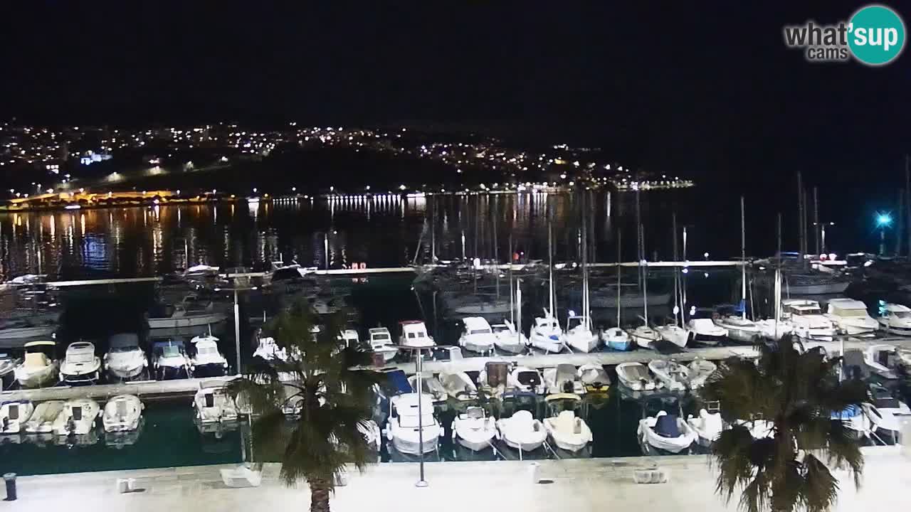 Webcam Koper – Panorama de la marina et de la promenade depuis le Grand Hotel Koper