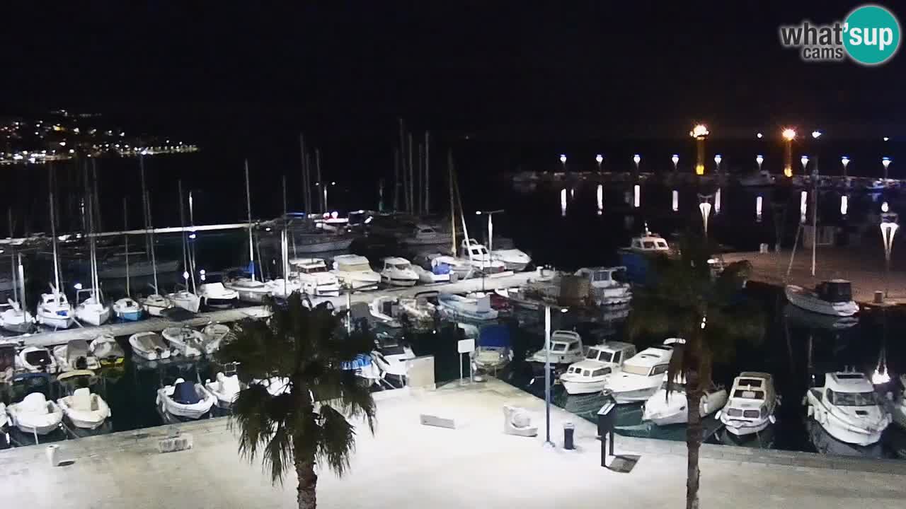 Webcam Koper – Panorama de la marina et de la promenade depuis le Grand Hotel Koper