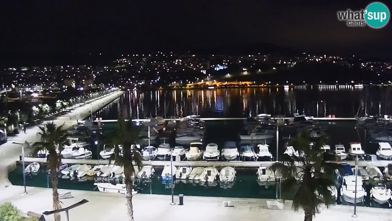 Webcam Koper – Panorama of the marina and promenade from the Grand Hotel Koper