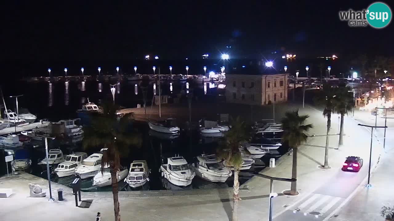 Webcam Koper – Panorama of the marina and promenade from the Grand Hotel Koper
