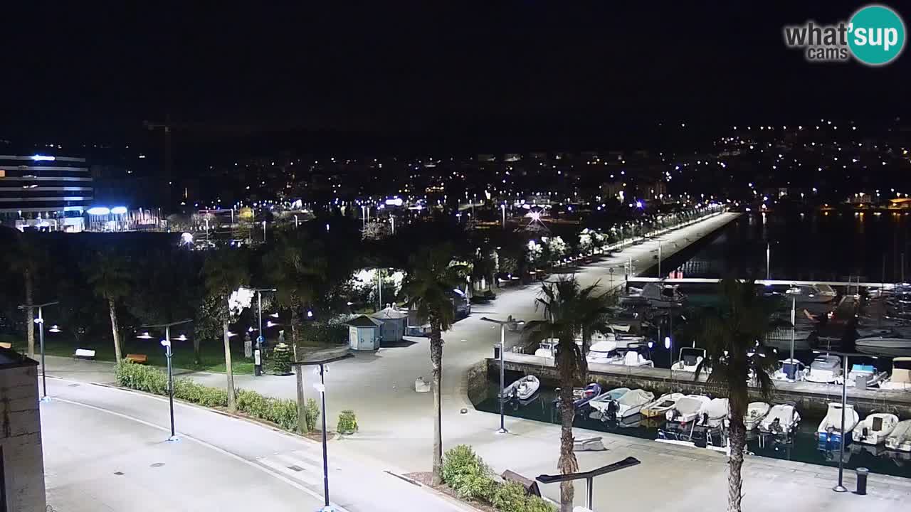 Webcam Koper – Panorama of the marina and promenade from the Grand Hotel Koper