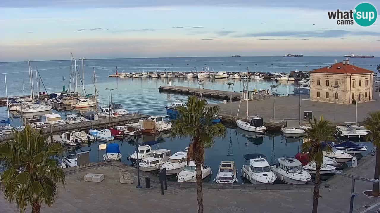 Spletna kamera Koper – Panorama na marino in promenado s Hotela Grand Koper