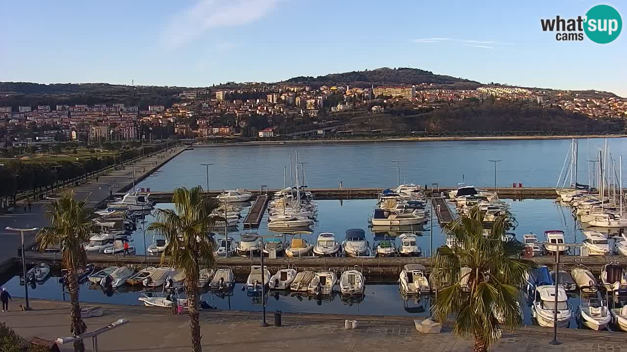 Spletna kamera Koper – Panorama na marino in promenado s Hotela Grand Koper