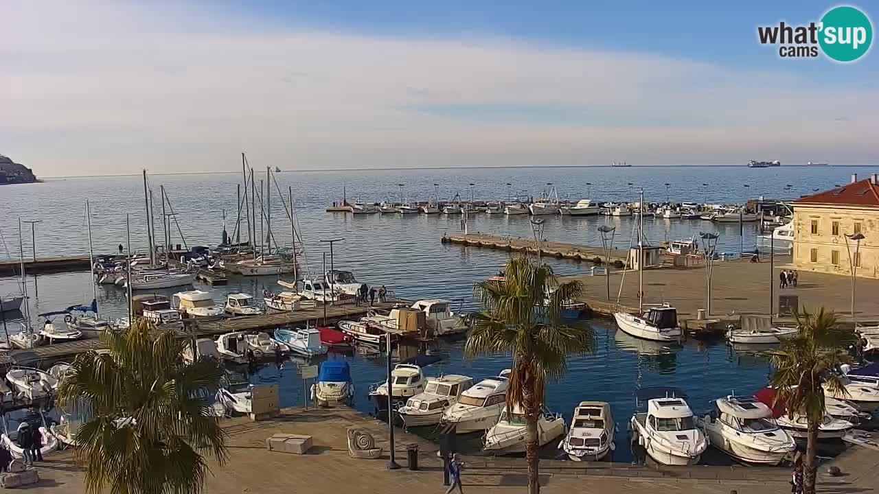 Camera en vivo Koper – puerto deportivo y paseo marítimo desde el Hotel Grand Koper