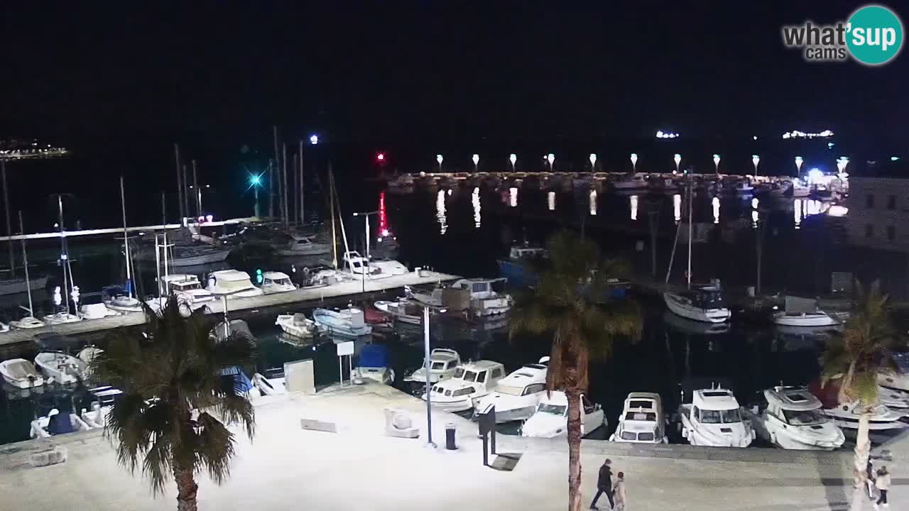 Webcam Koper – Panorama de la marina et de la promenade depuis le Grand Hotel Koper