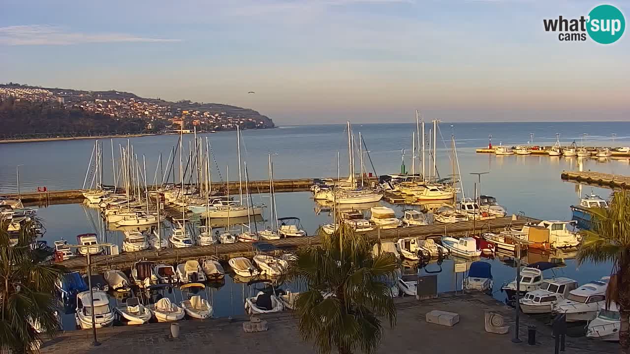 Spletna kamera Koper – Panorama na marino in promenado s Hotela Grand Koper