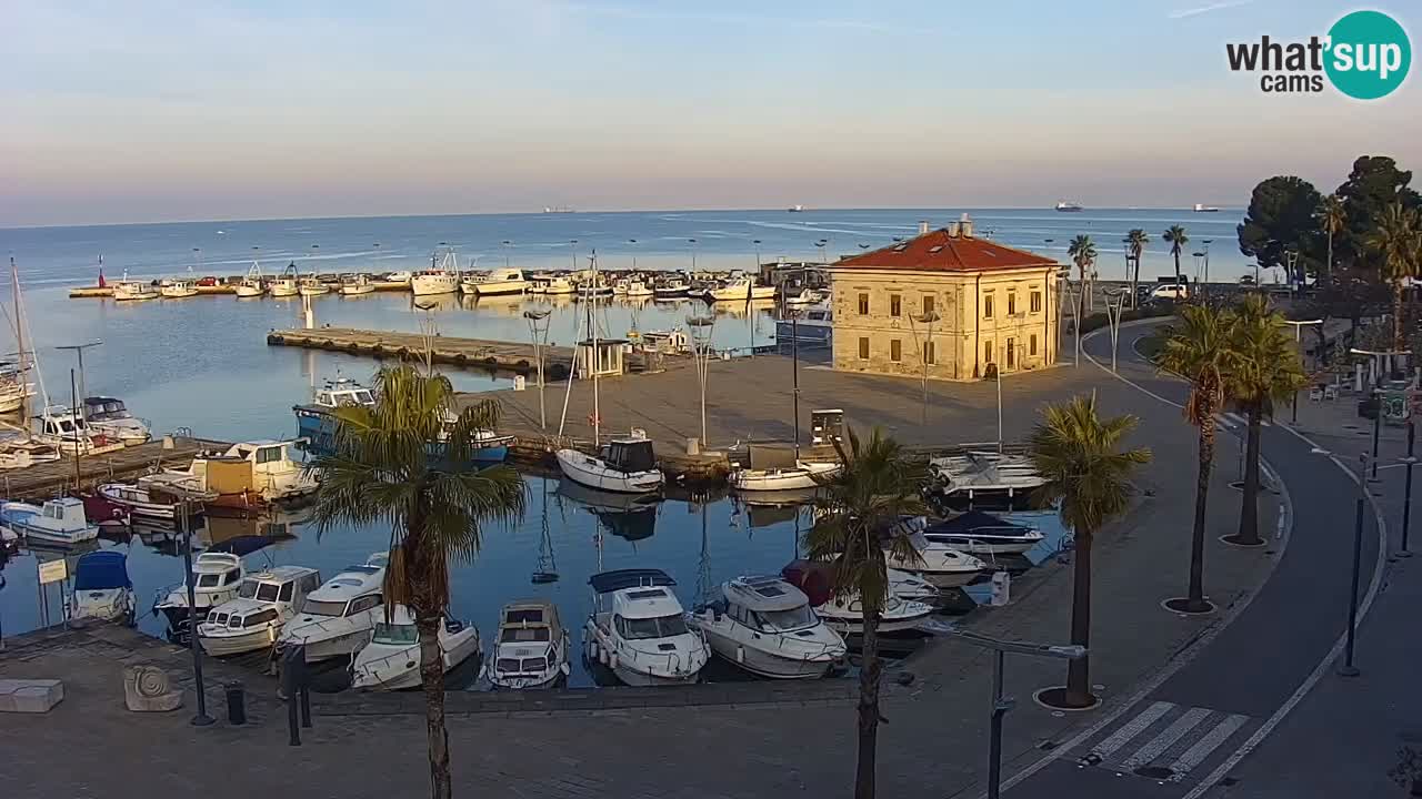 Spletna kamera Koper – Panorama na marino in promenado s Hotela Grand Koper
