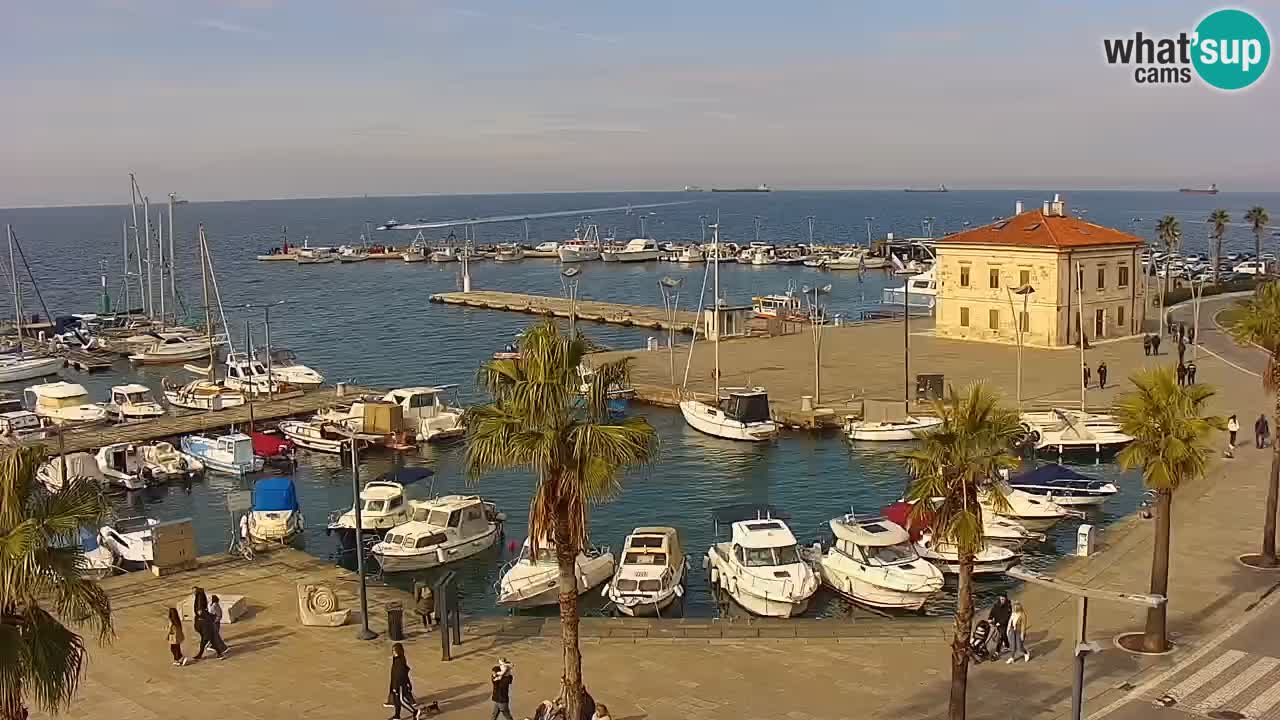 Spletna kamera Koper – Panorama na marino in promenado s Hotela Grand Koper
