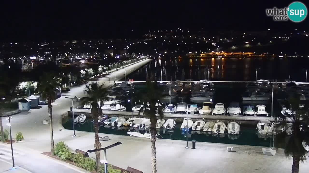 Webcam Koper – Panorama de la marina et de la promenade depuis le Grand Hotel Koper
