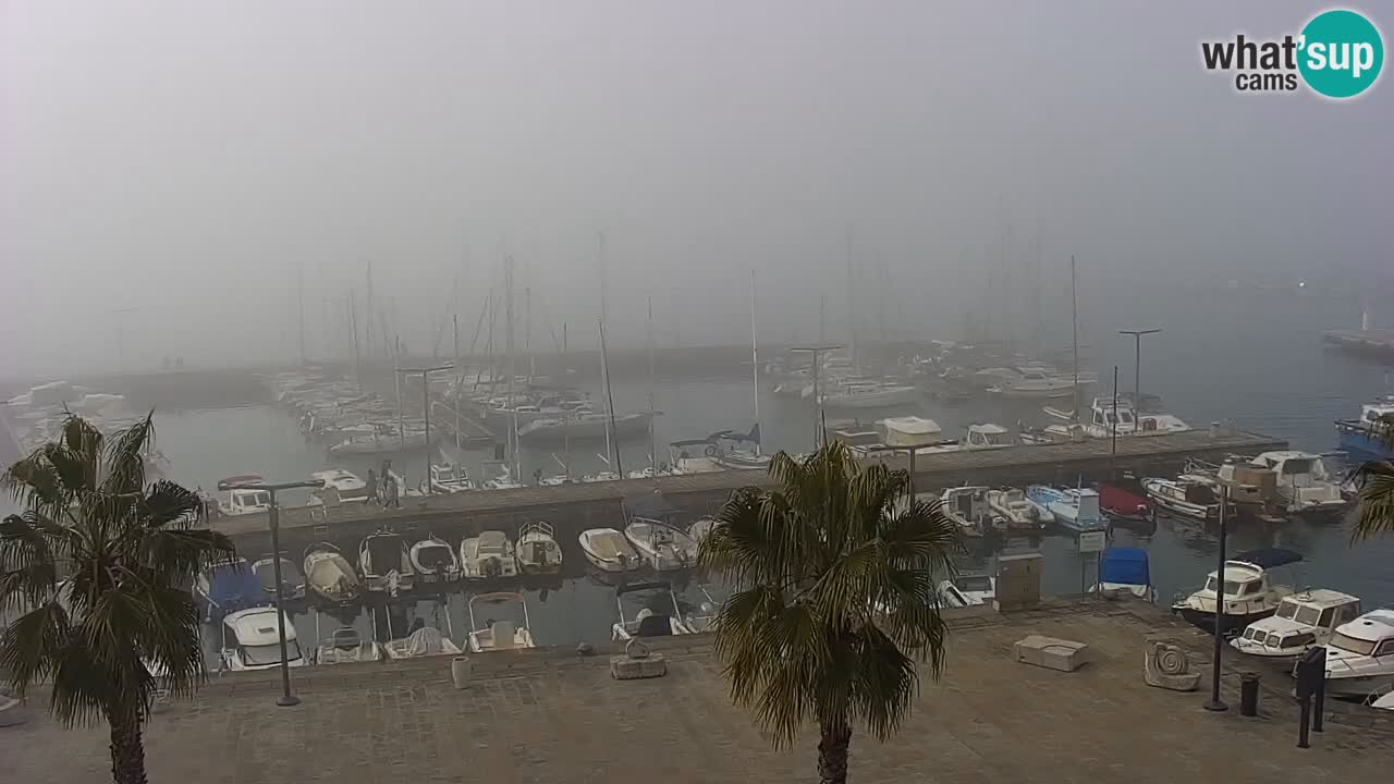Webcam Koper – Panorama of the marina and promenade from the Grand Hotel Koper