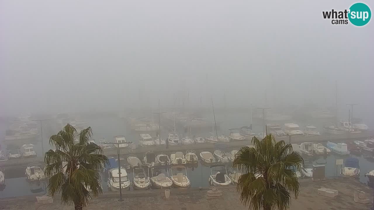 Webcam Koper – Panorama de la marina et de la promenade depuis le Grand Hotel Koper