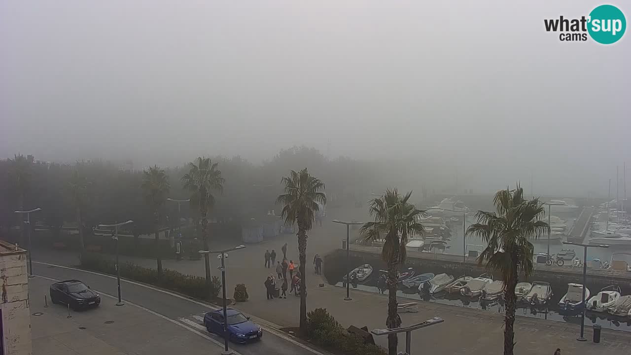 Webcam Koper – Panorama of the marina and promenade from the Grand Hotel Koper