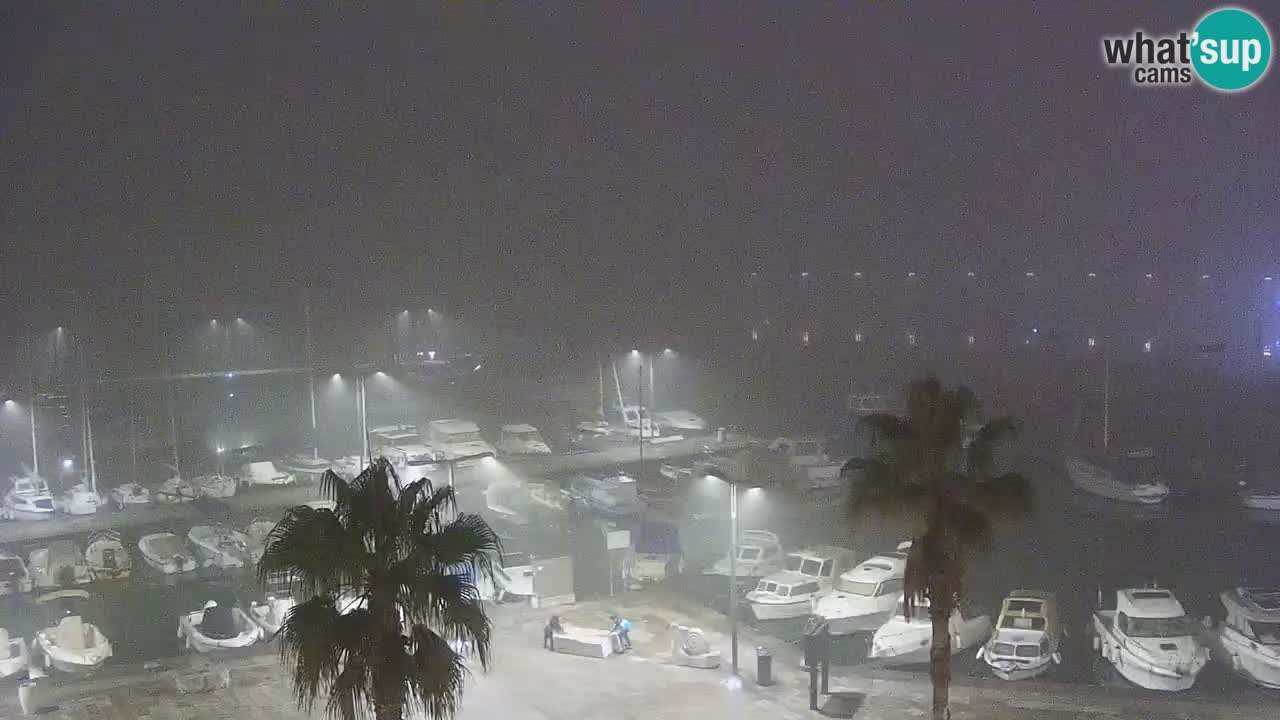 Webcam Koper – Panorama de la marina et de la promenade depuis le Grand Hotel Koper