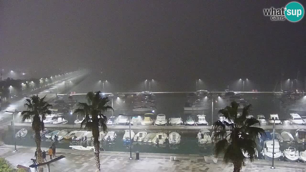 Webcam Koper – Panorama de la marina et de la promenade depuis le Grand Hotel Koper