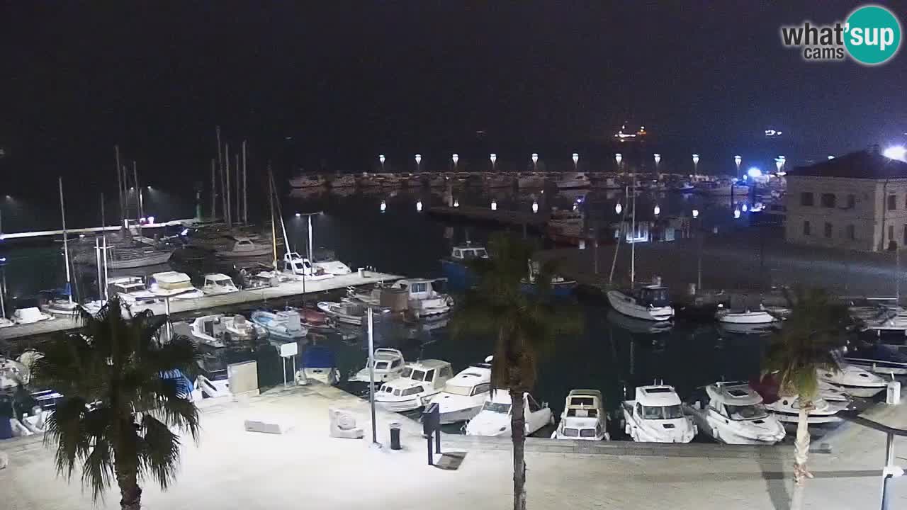 Spletna kamera Koper – Panorama na marino in promenado s Hotela Grand Koper