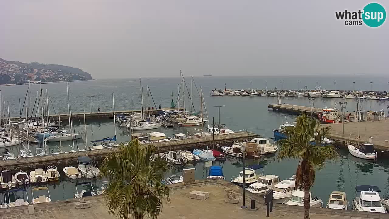 Camera en vivo Koper – puerto deportivo y paseo marítimo desde el Hotel Grand Koper