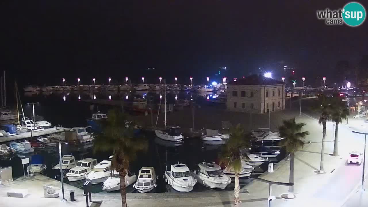 Webcam Koper – Panorama of the marina and promenade from the Grand Hotel Koper