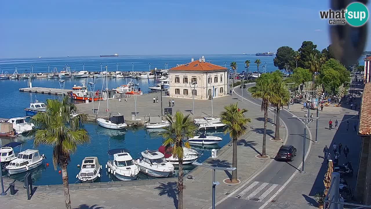 Spletna kamera Koper – Panorama na marino in promenado s Hotela Grand Koper