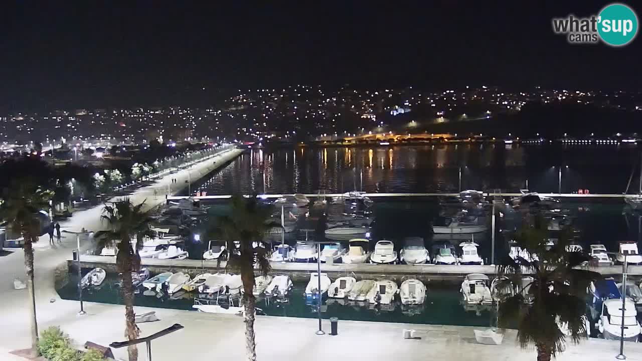 Webcam Koper – Panorama of the marina and promenade from the Grand Hotel Koper