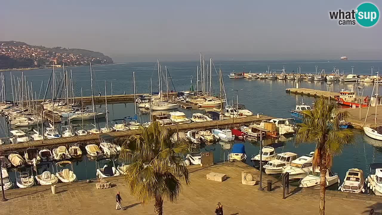 Spletna kamera Koper – Panorama na marino in promenado s Hotela Grand Koper