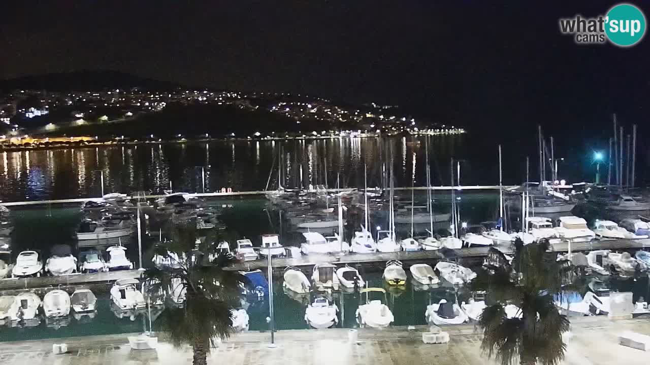 Webcam Koper – Panorama of the marina and promenade from the Grand Hotel Koper