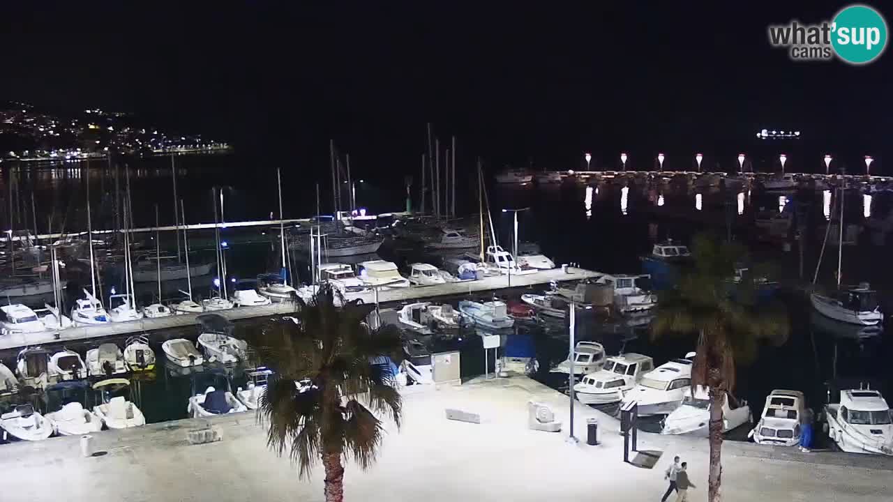 Webcam Koper – Panorama des Jachthafens und der Promenade vom Hotel Grand Koper