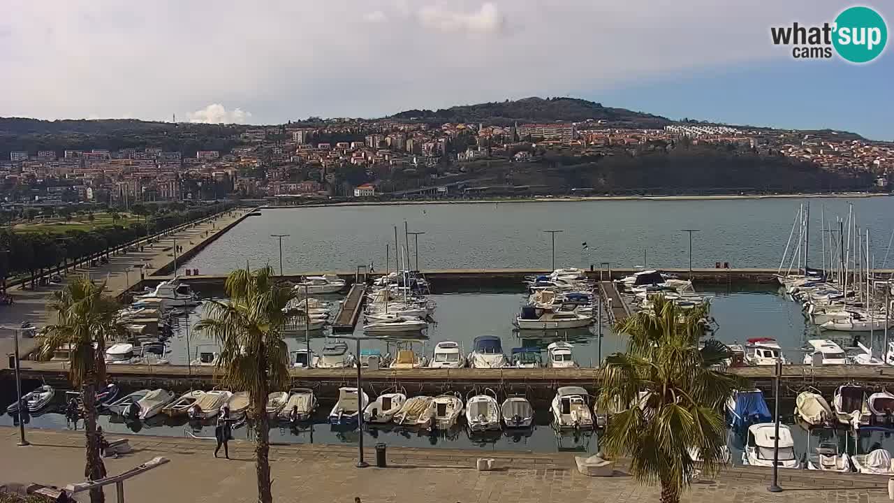 Camera en vivo Koper – puerto deportivo y paseo marítimo desde el Hotel Grand Koper