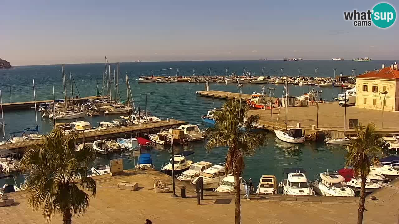 Camera en vivo Koper – puerto deportivo y paseo marítimo desde el Hotel Grand Koper