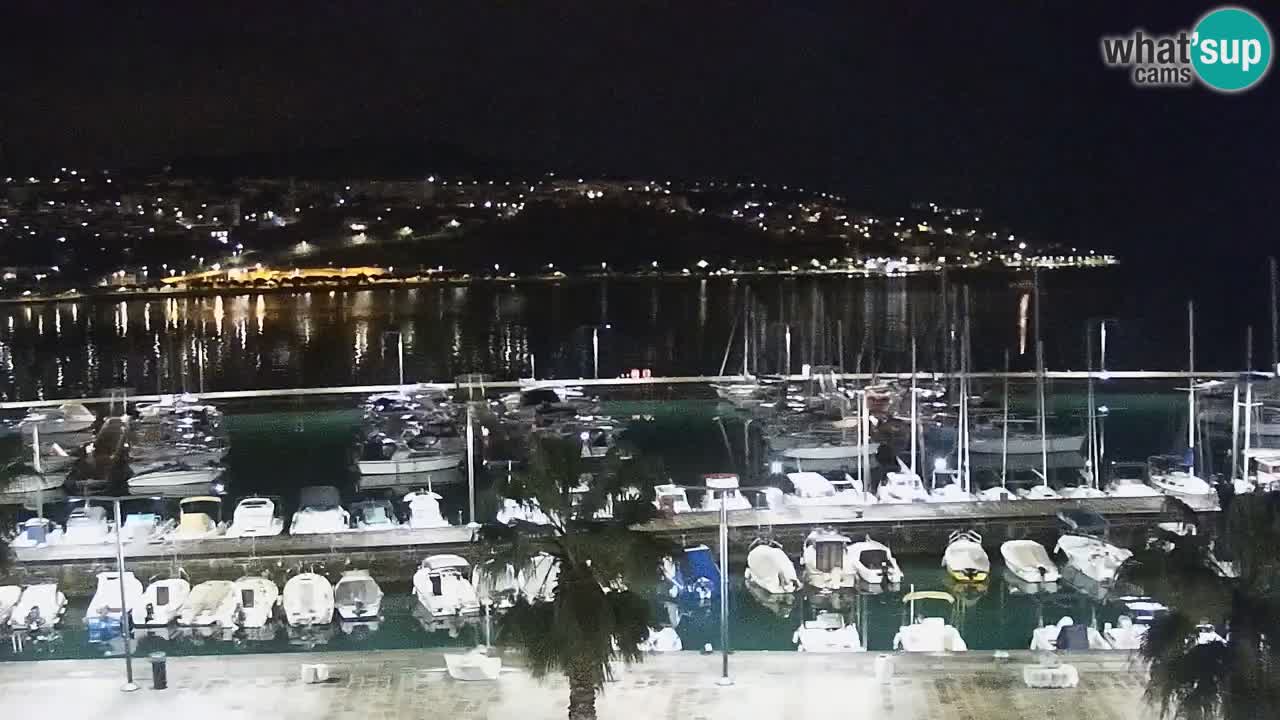 Webcam Koper – Panorama de la marina et de la promenade depuis le Grand Hotel Koper
