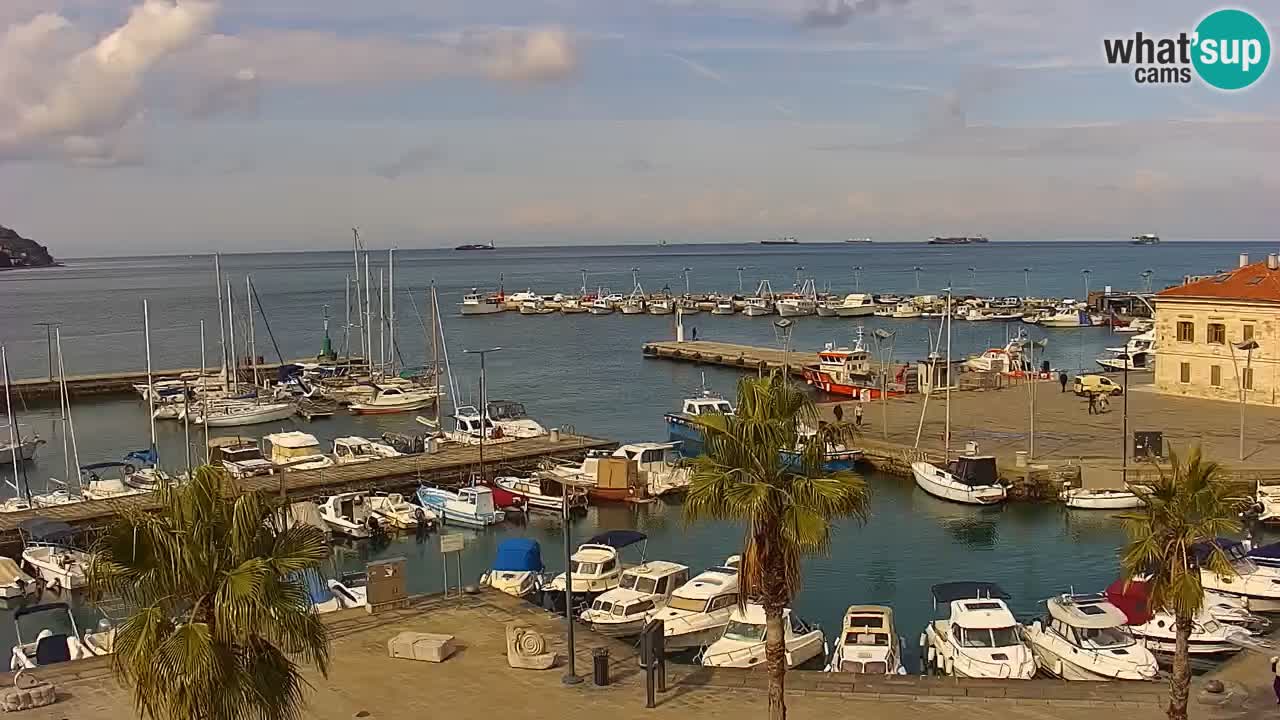 Spletna kamera Koper – Panorama na marino in promenado s Hotela Grand Koper