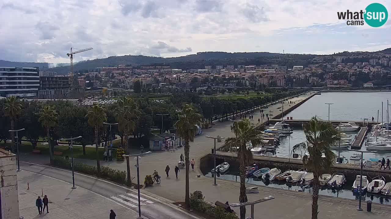 Webcam Capodistria – marina e lungo mare dall’Hotel Grand Koper