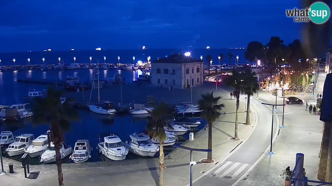 Webcam Koper – Panorama de la marina et de la promenade depuis le Grand Hotel Koper