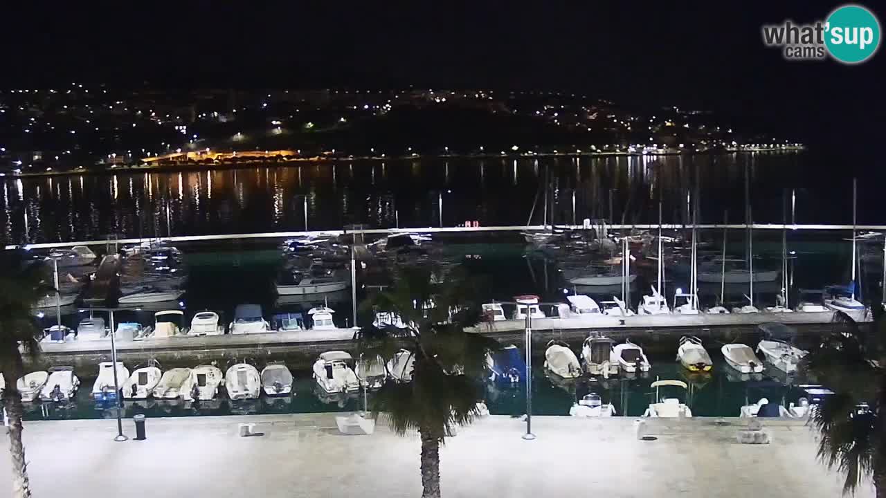 Webcam Koper – Panorama of the marina and promenade from the Grand Hotel Koper