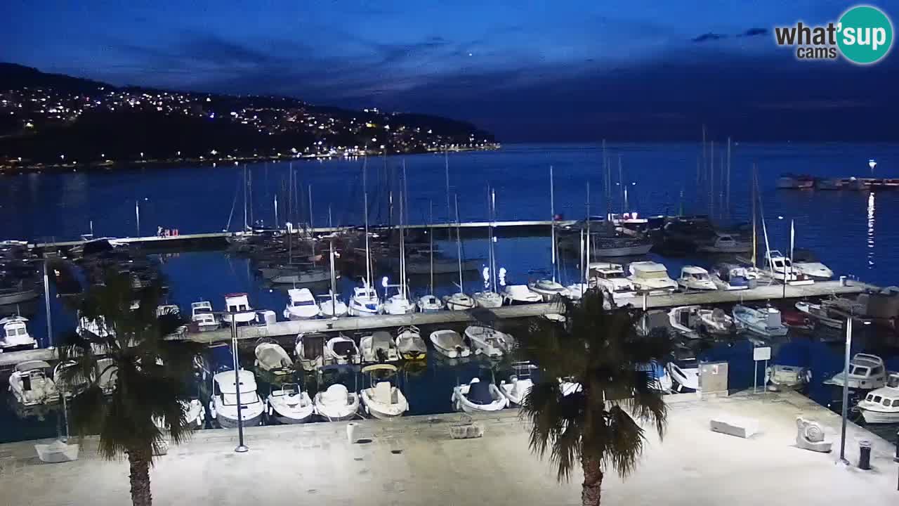 Webcam Koper – Panorama of the marina and promenade from the Grand Hotel Koper