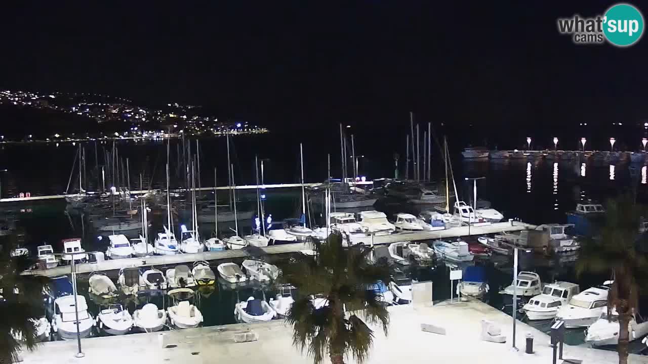 Webcam Koper – Panorama of the marina and promenade from the Grand Hotel Koper