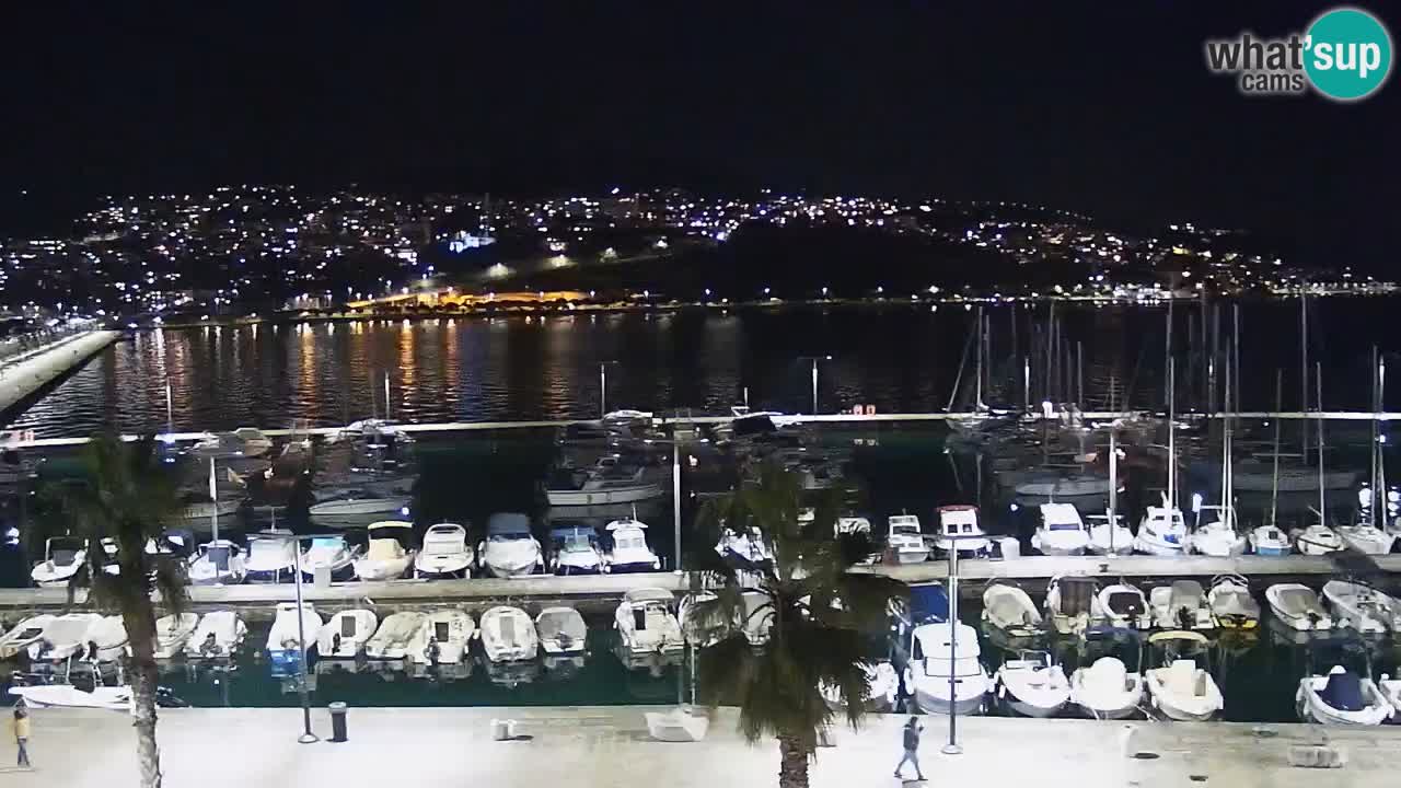 Webcam Koper – Panorama of the marina and promenade from the Grand Hotel Koper