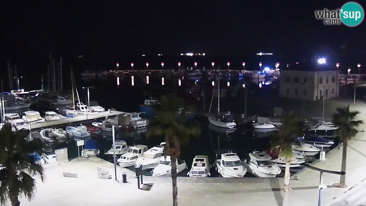Webcam Koper – Panorama of the marina and promenade from the Grand Hotel Koper