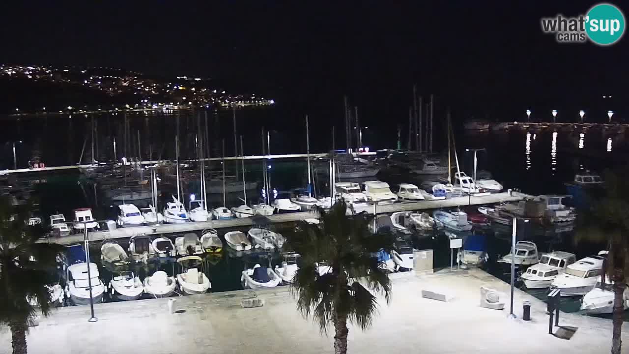 Webcam Koper – Panorama of the marina and promenade from the Grand Hotel Koper