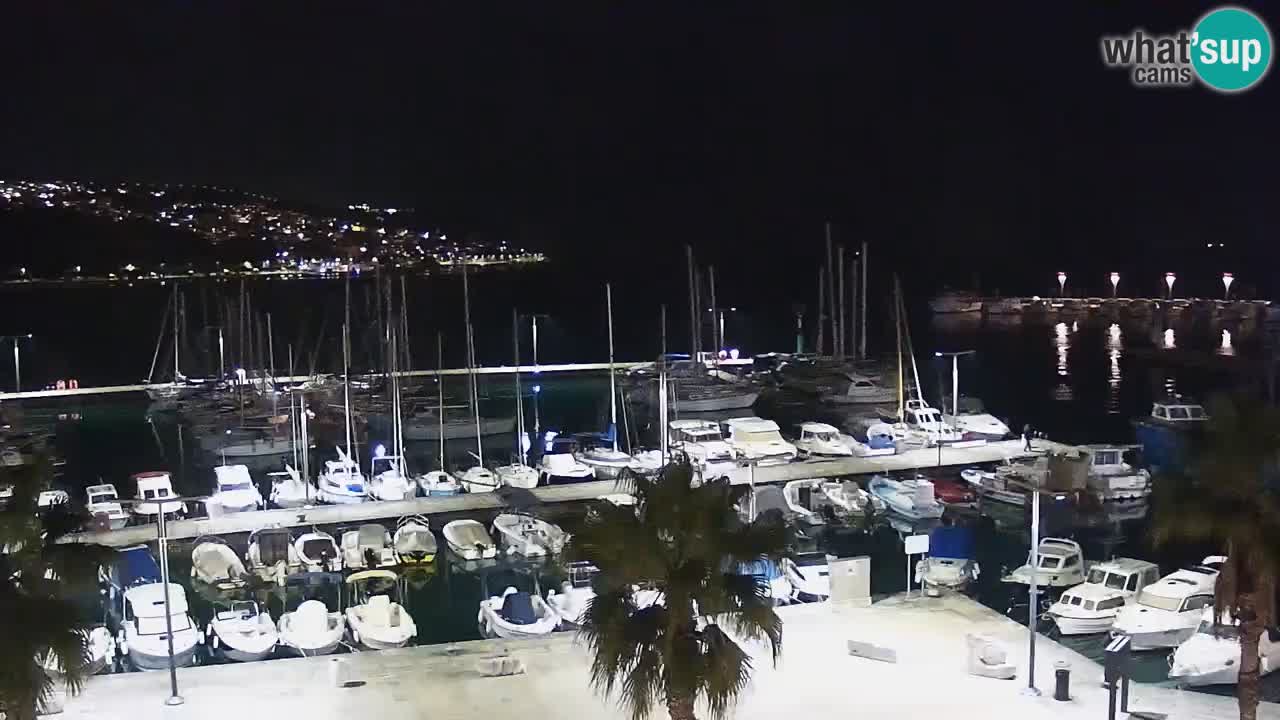 Webcam Koper – Panorama of the marina and promenade from the Grand Hotel Koper